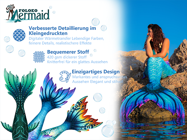 Mermaid Tail for Adults (No Monofin) -ZQ01-03