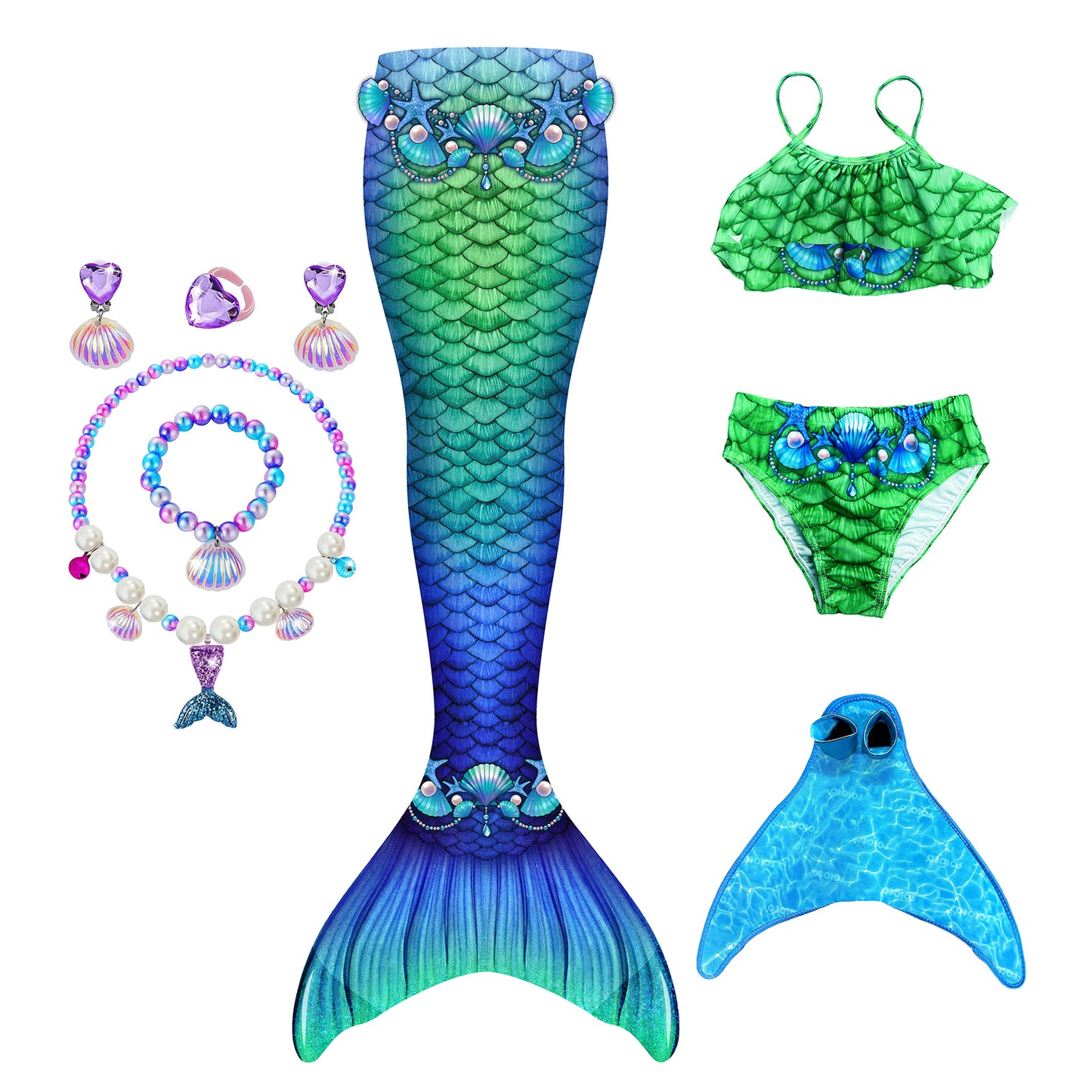 Blue Ocean Sprite-Mermaid tail for kids
