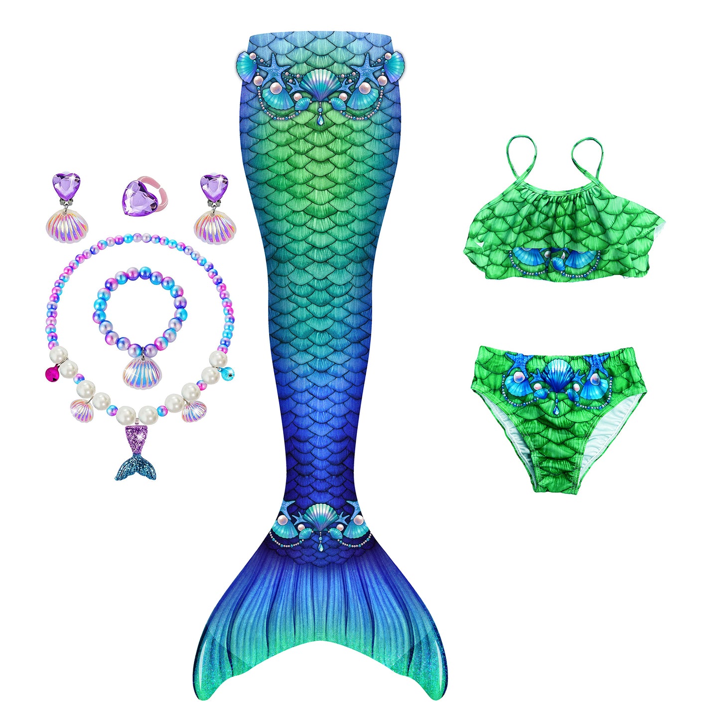 Blue Ocean Sprite-Mermaid tail for kids