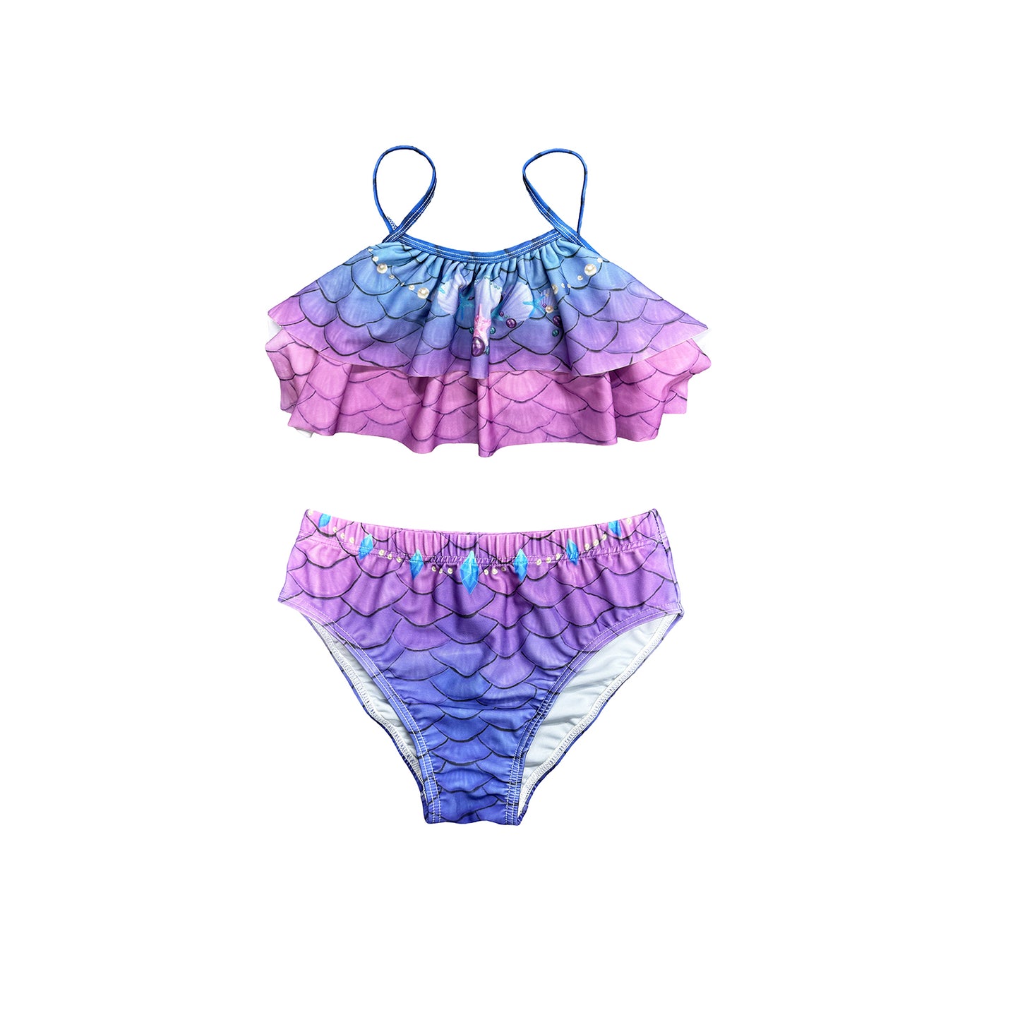 Blue Pearl Princess-Mermaid tail for kids