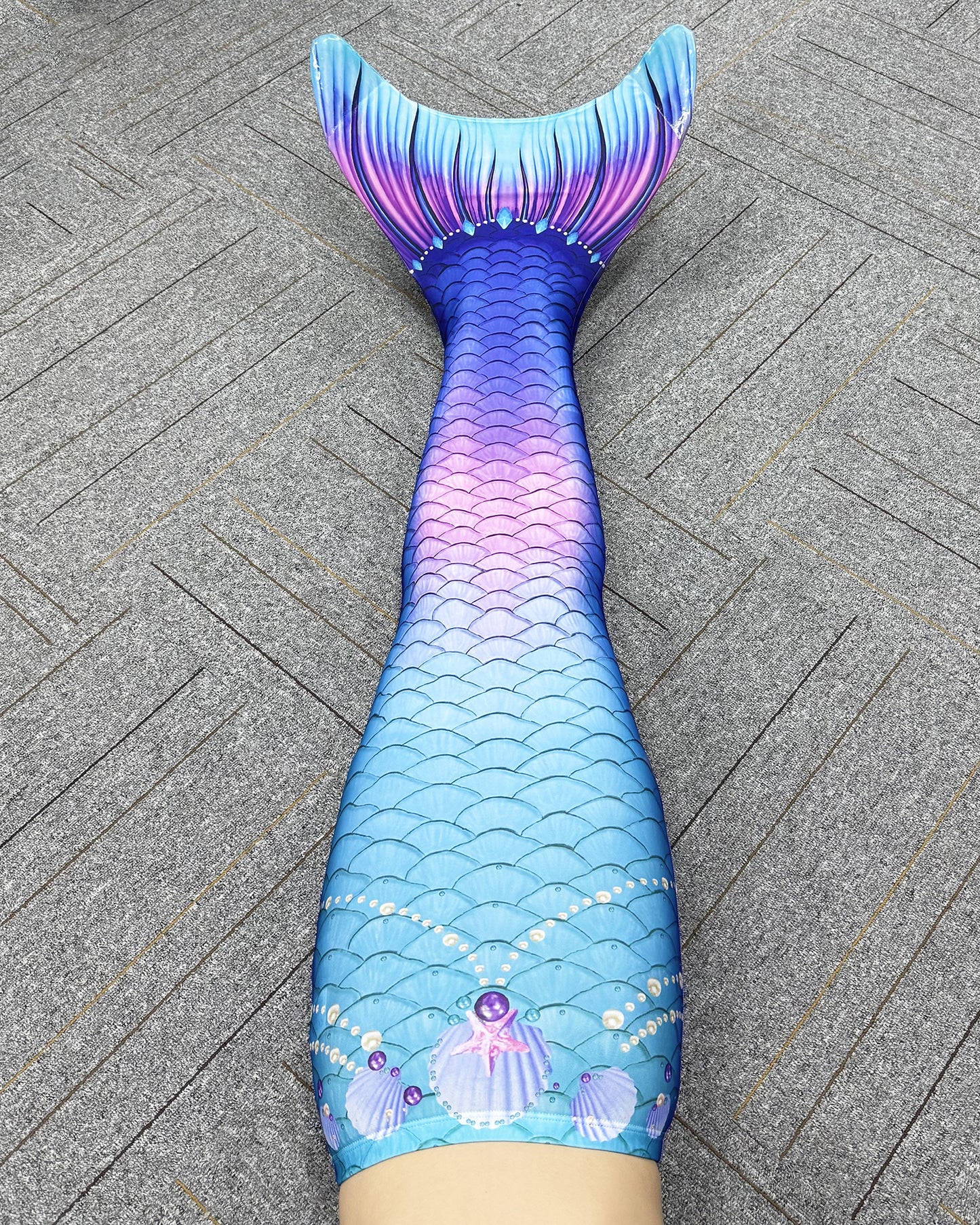 Blue Pearl Princess-Mermaid tail for kids