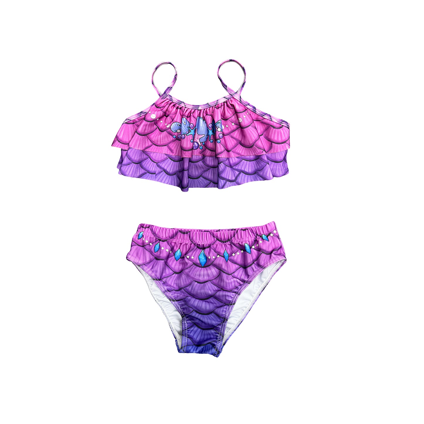 Purple Pearl Princess-Mermaid tail for kids