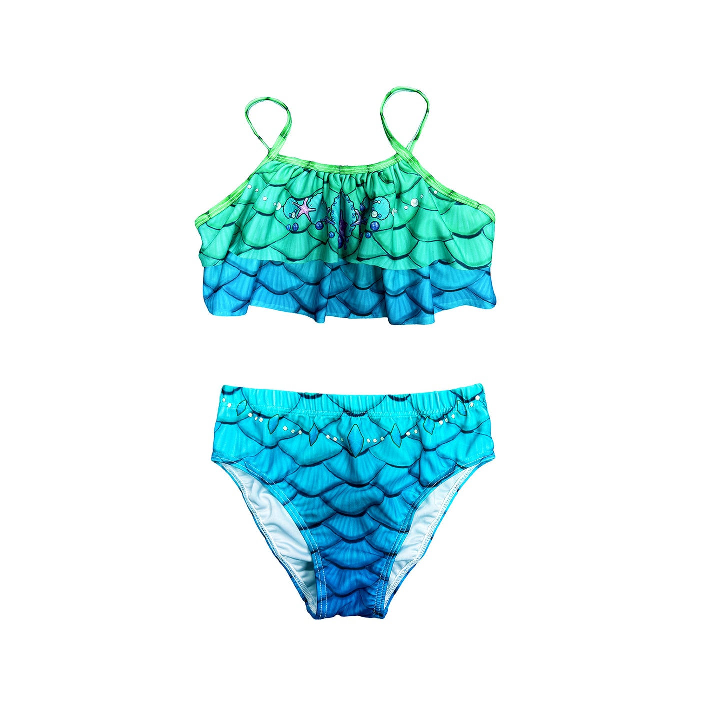 Green Pearl Princess-Mermaid tail for kids