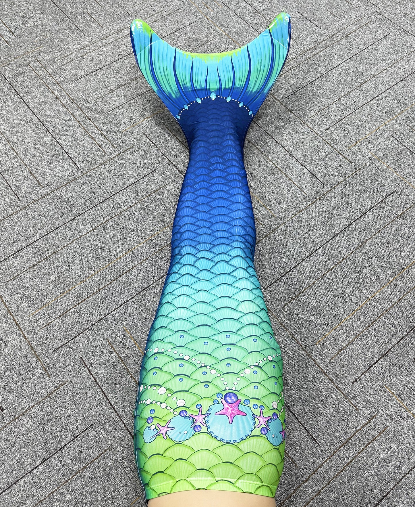 Green Pearl Princess-Mermaid tail for kids