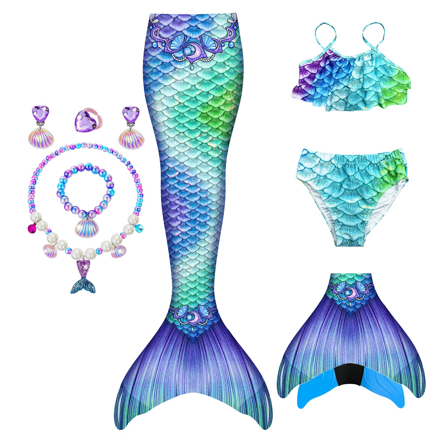 Sapphire Siren-Mermaid tail for kids