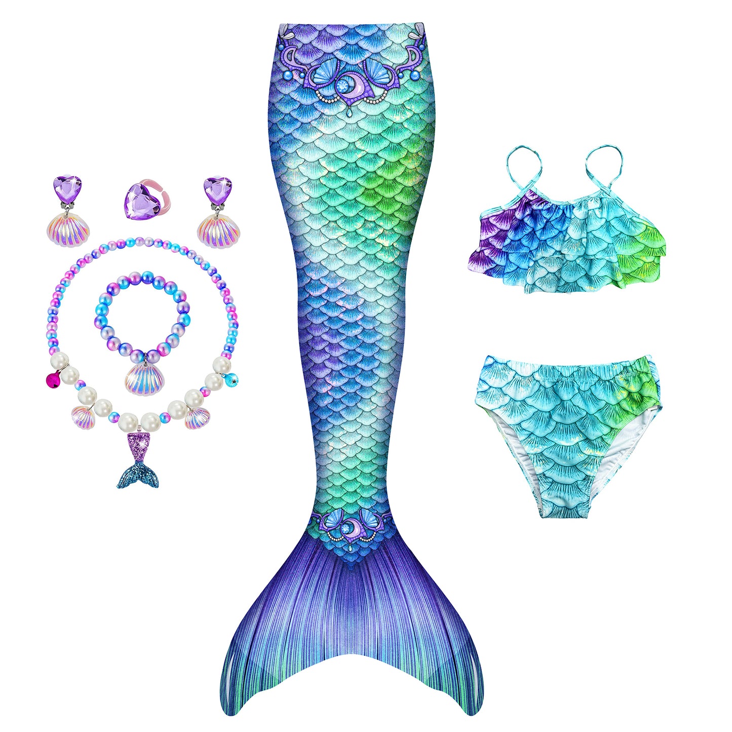 Sapphire Siren-Mermaid tail for kids