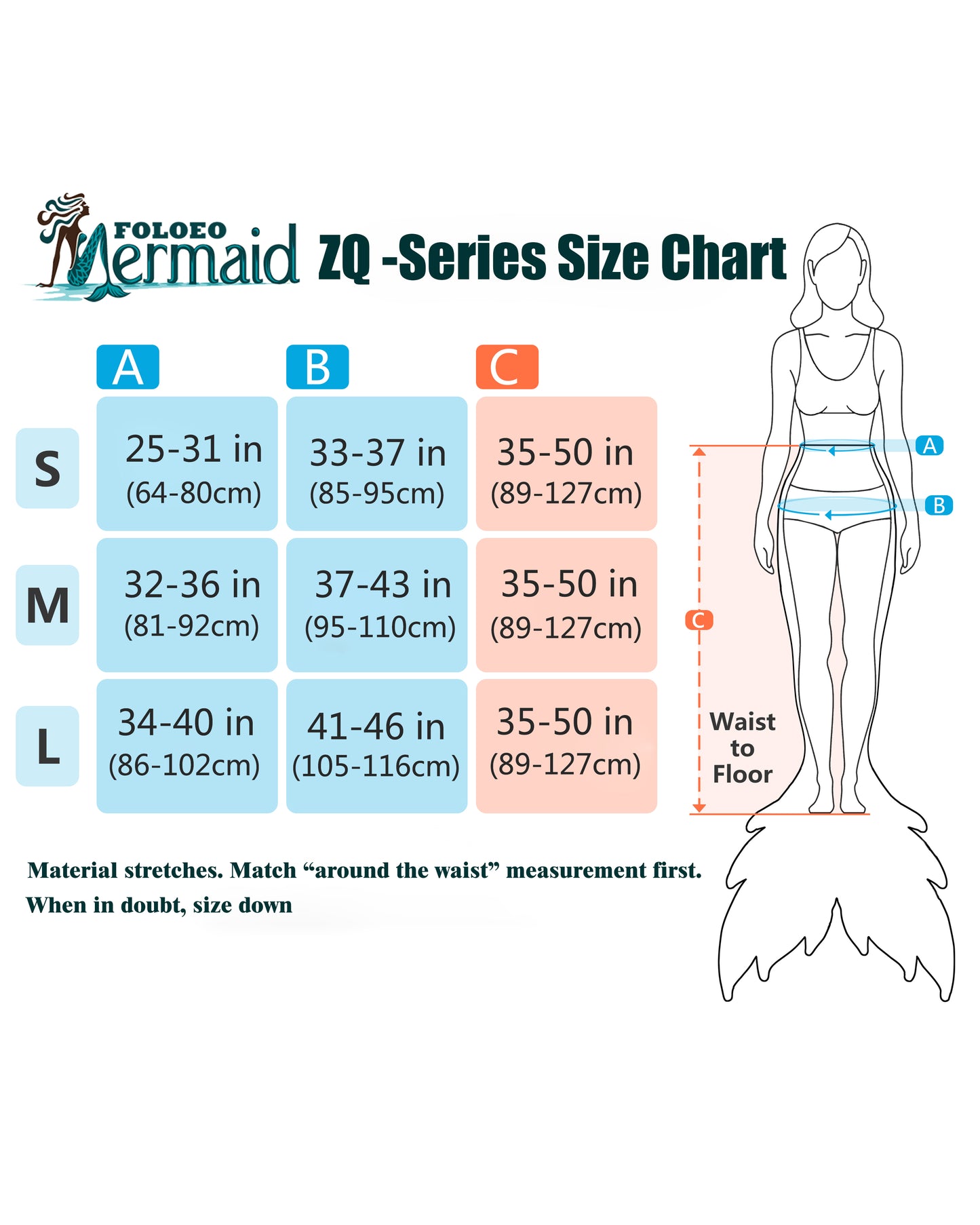 Abyssal Flame Mermaid Tail for Adults (No Monofin) -ZQ04