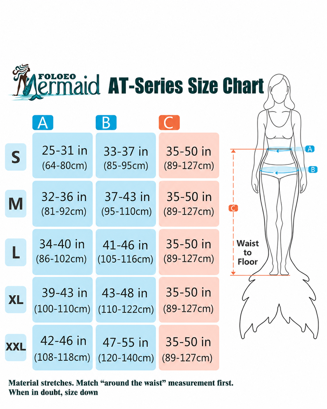 Aurora Tide (Pearl) Mermaid Tail for Adults (No Monofin)