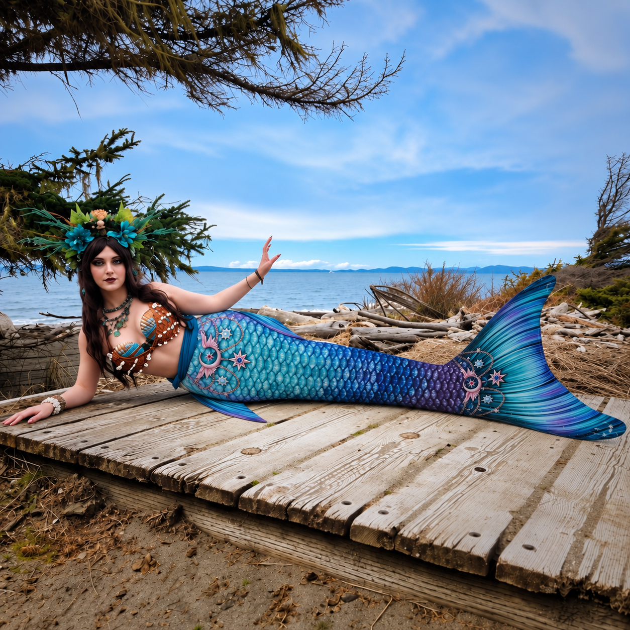 🧜‍♀️ Sage Tide Mermaid Tail (Teen/Adult Size)