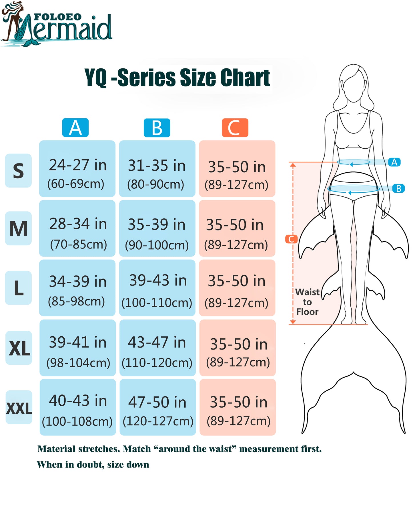 Viridia  Mermaid Tail for Adults (No Monofin) -ZQ/YQ08