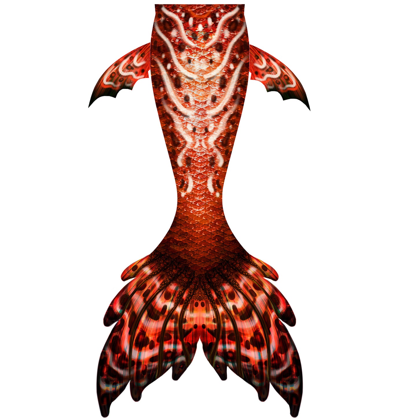 Abyssal Flame Mermaid Tail for Adults (No Monofin) -ZQ04