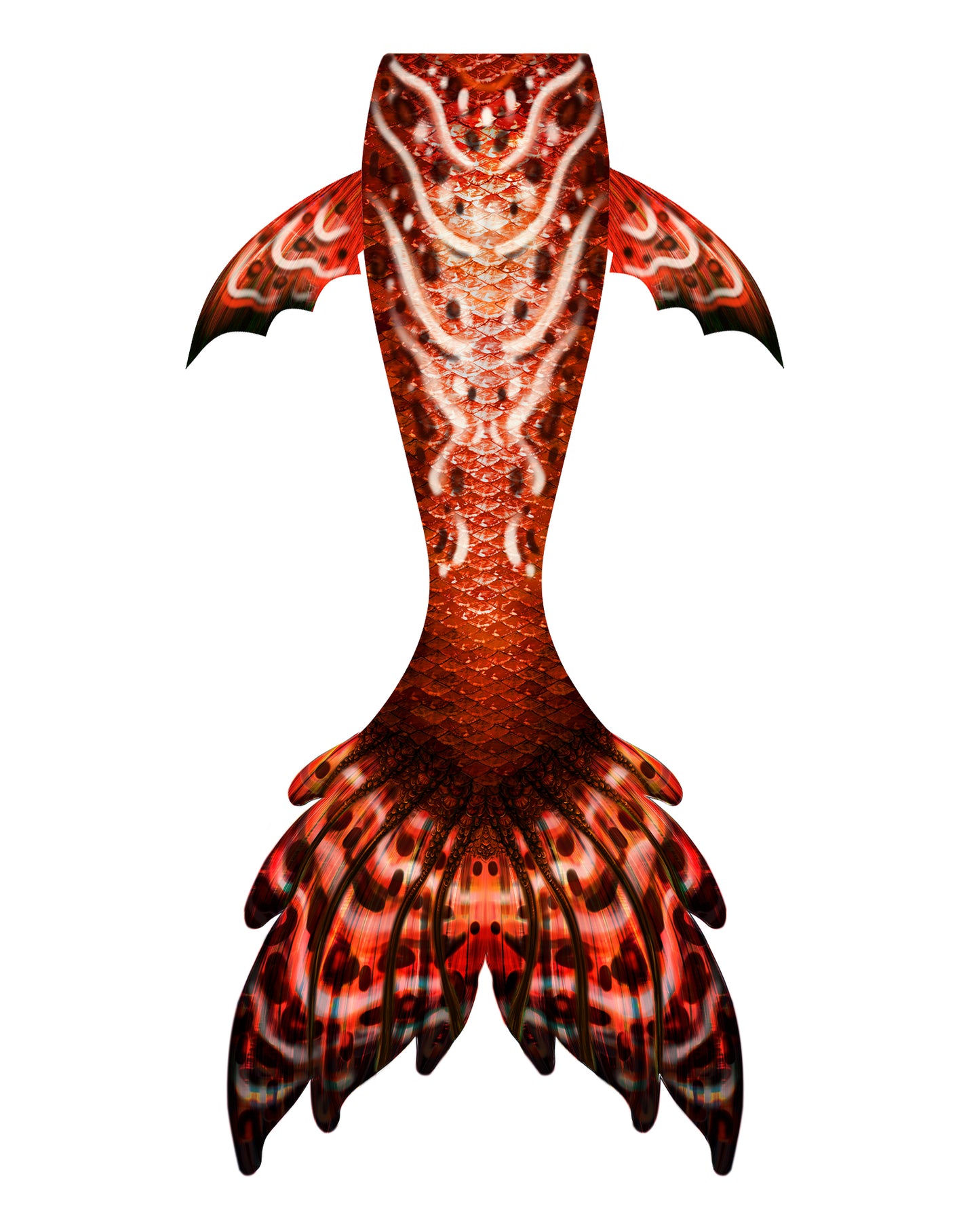 Abyssal Flame Mermaid Tail for Adults (No Monofin) -ZQ04