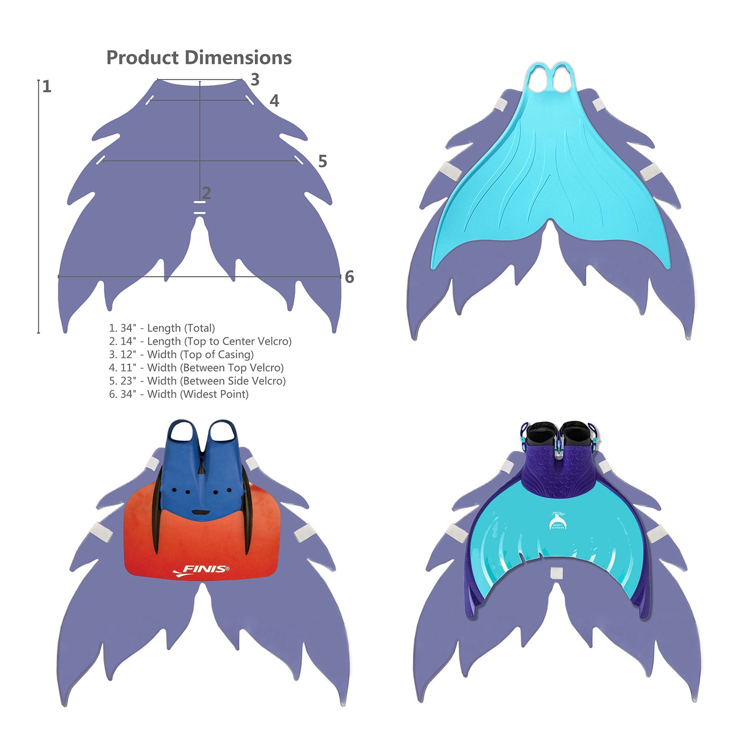 Vinyl Inserts-fit the ZQ series mermaid tails