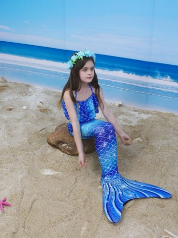 FOLOEO Mermaid Tail for Kids 4 Pieces Set（36），Child Monofin Pro/Lite